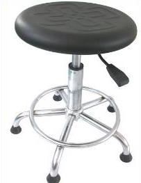 CX012 ESD round PU foam chair with foot-ring - Click Image to Close